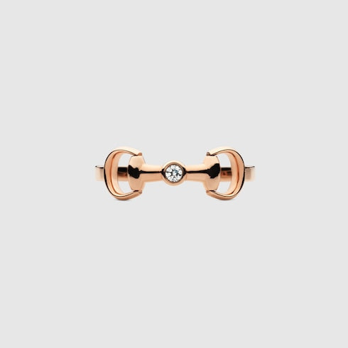 Gucci Horsebit diamond 18k ring - 18k rose gold