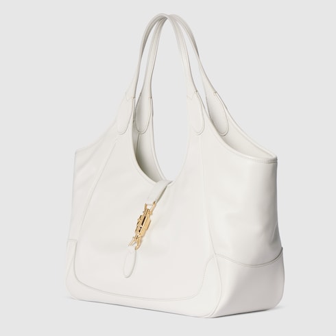 Mercato medium tote bag - white leather