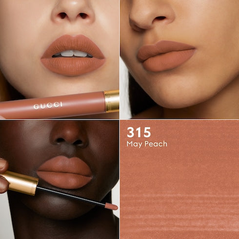 124 Emilie Brown, Rouge à Lèvres Liquide Mat Lipstick - 315 May Peach