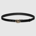 GG Marmont thin belt - black leather