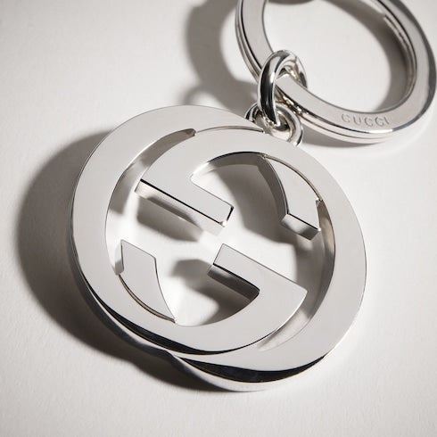 Interlocking G keychain - silver-toned metal