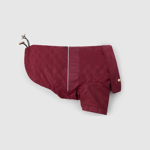 GG nylon pet rain coat - Rosso Ancora red