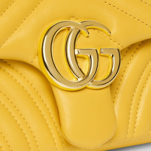 GG Marmont small shoulder bag - yellow leather