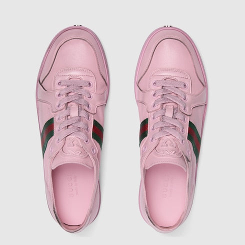 Women's Stretch low-top sneaker - pink leather