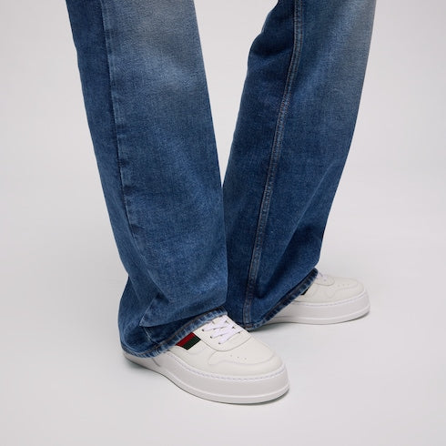 Women's chunky sneaker - white leather