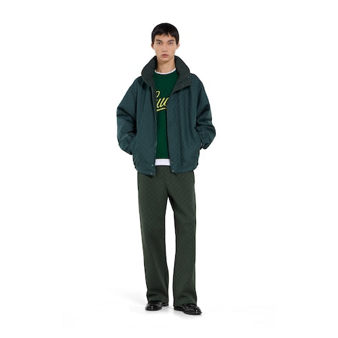 Wool sweater with Gucci intarsia - dark green