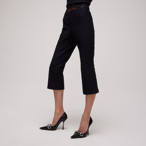 GG jersey jacquard pants - black