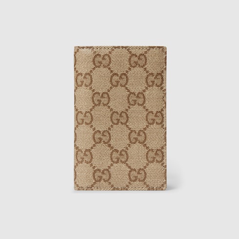 Gucci Essence Classic card case - sand and brown GG canvas