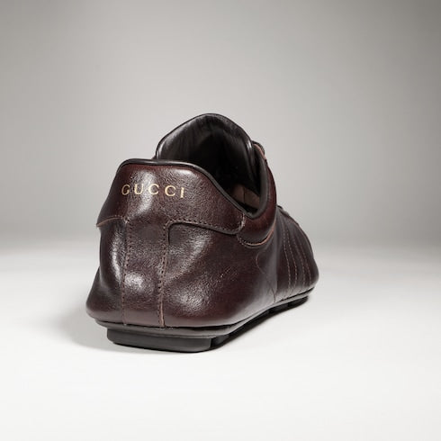 Men's sneaker with driver sole - dark brown leather