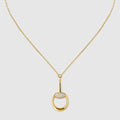 Gucci Horsebit diamond 18k pendant necklace - 18k yellow gold