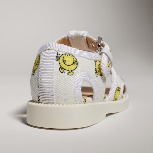 Toddler sandal - white GG canvas