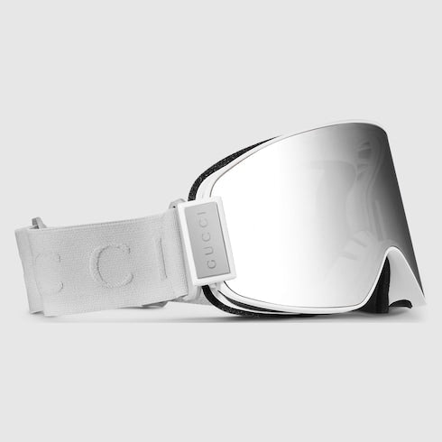 Mask-shaped sunglasses - white