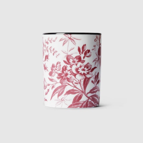 Herbarium print candle, Inventum scent - cherry red and white