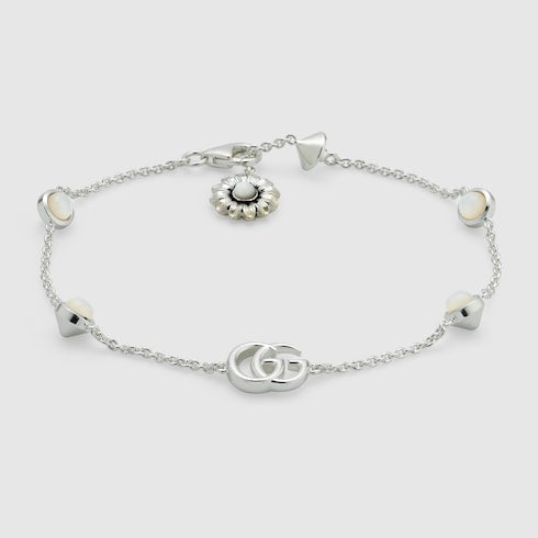 GG Marmont mother of pearl bracelet - 925 sterling silver