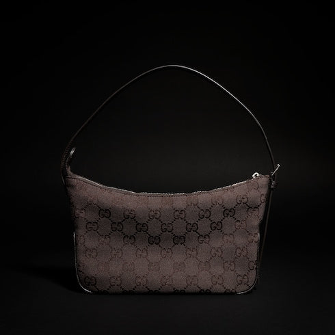 Lady Lunetta small shoulder bag - dark brown GG canvas