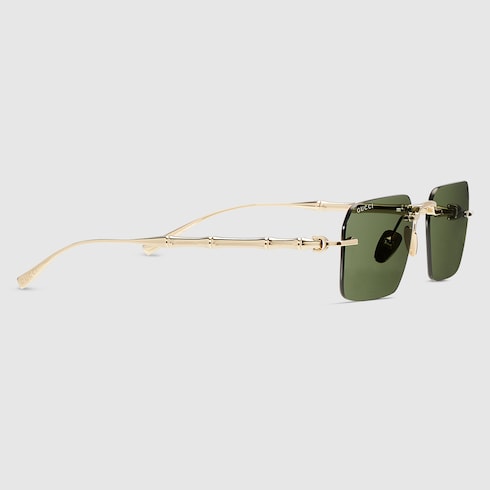 Frameless rectangular sunglasses - gold