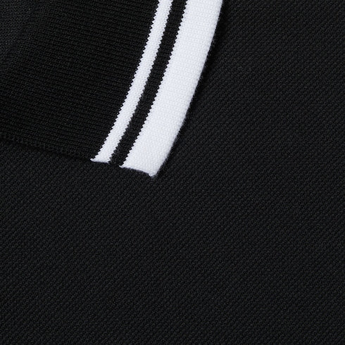Cotton polo shirt - black