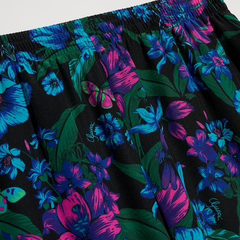 Printed silk leisure pants - multicolor