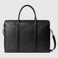 Gucci Essence Classic medium briefcase - black GG canvas