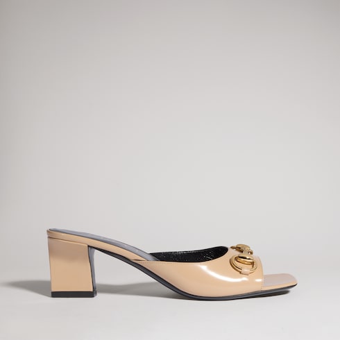Women's Signora slide sandal - beige leather