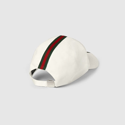 Cotton baseball hat with Web - white