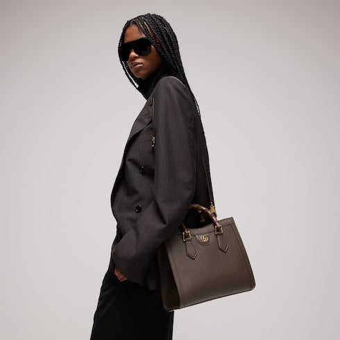 Gucci Diana medium tote bag - dark taupe leather