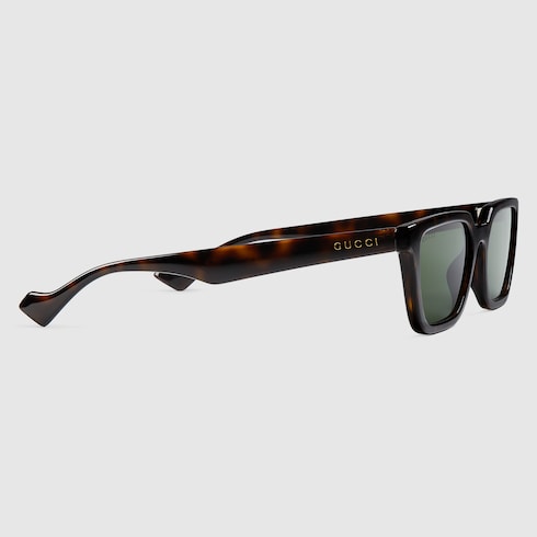 Rectangular-frame sunglases - dark brown injection