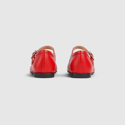 Toddler ballet flat - red leather