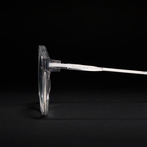 Round optical frame - grey acetate