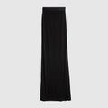 Viscose crêpe jersey long skirt - black