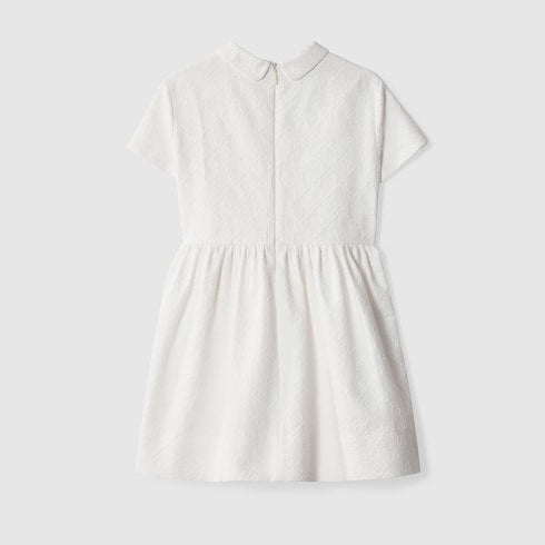 Children's GG cotton dress - off white