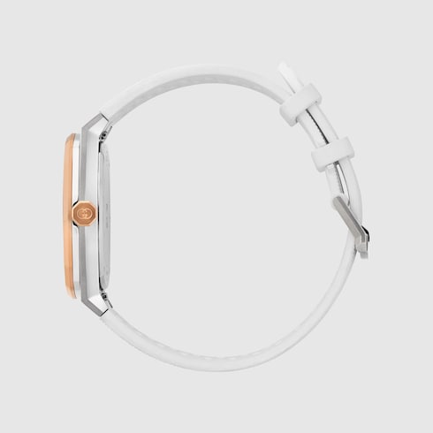 GUCCI 25H watch, 36mm - white rubber