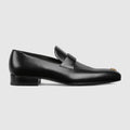 Men's loafer with Gucci Crest - black leather