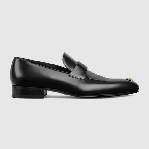 Men's loafer with Gucci Crest - black leather