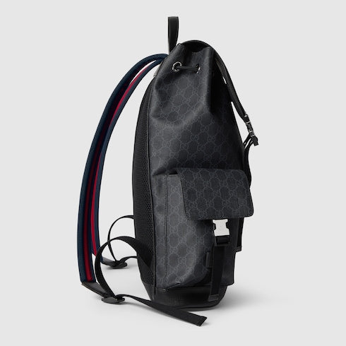 GG Black large backpack - black GG Supreme