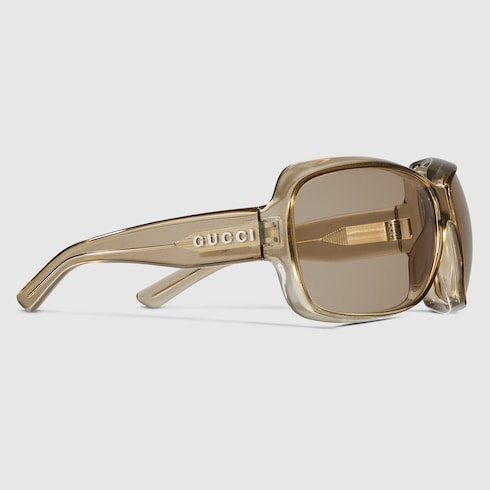 Square frame sunglasses - beige