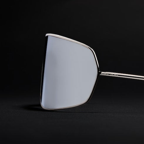 Mask frame sunglasses - white