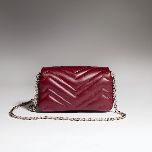 GG Marmont mini shoulder bag - Rosso Ancora red leather