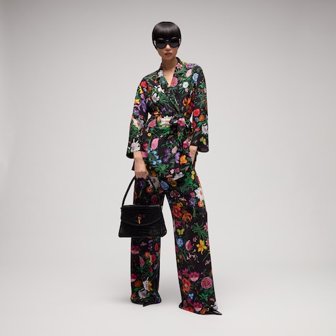 Printed silk shirt - multicolor