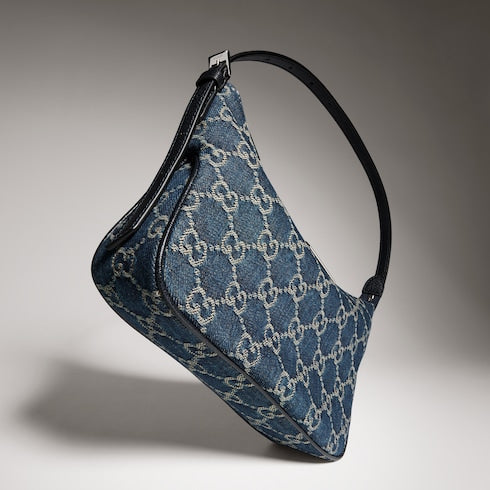Lady Lunetta small shoulder bag - dark blue GG denim