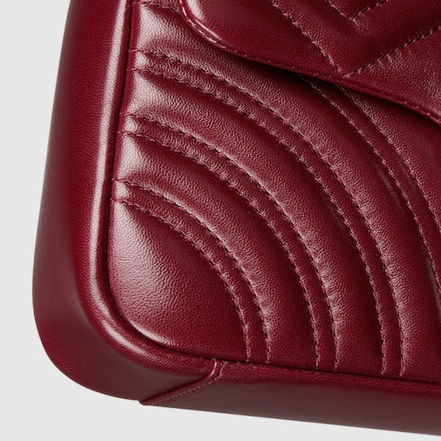 GG Marmont small shoulder bag - Rosso Ancora red leather
