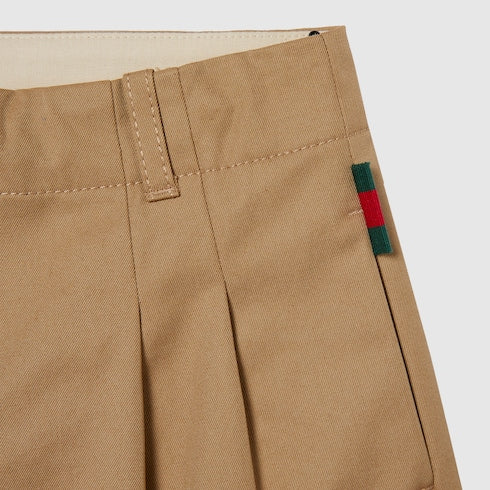 Children's twill pants - light brown