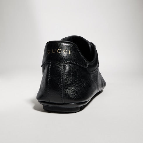 Men's sneaker with driver sole - black leather