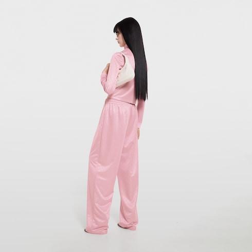 GG jersey jacquard leisure pants - light pink