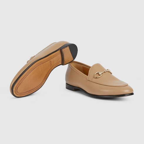 Women's Gucci Jordaan loafer - beige leather