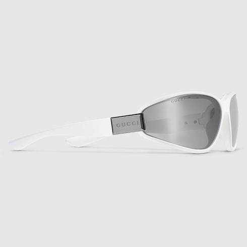 Rectangular frame sunglasses - white