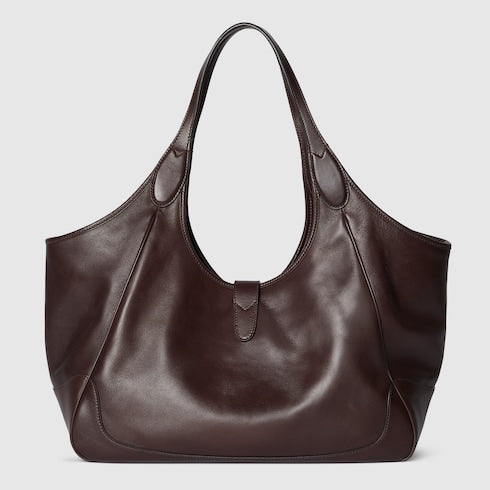 Mercato medium tote bag - dark brown leather
