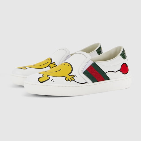 Children's Gucci Ace slip-on sneakers - white leather
