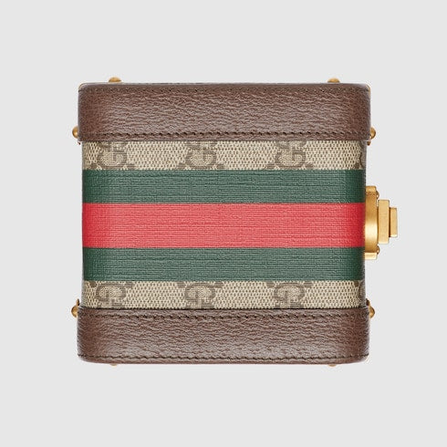 Gucci Savoy mini rigid beauty case - beige and ebony Supreme