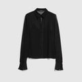 Light silk georgette shirt - black